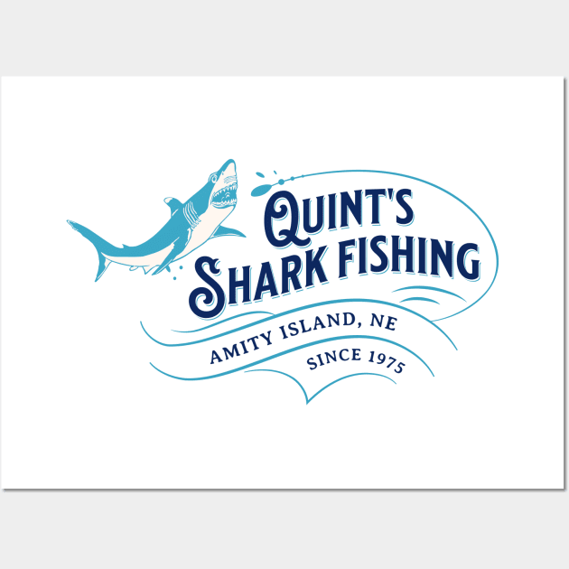 Quint's Shark Fishing - Amity Island Wall Art by BodinStreet